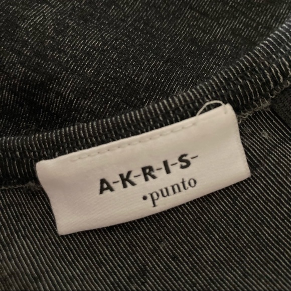Akris Punto Charcoal Grey-Black Sleeveless Top Sz 6 - Picture 5 of 7